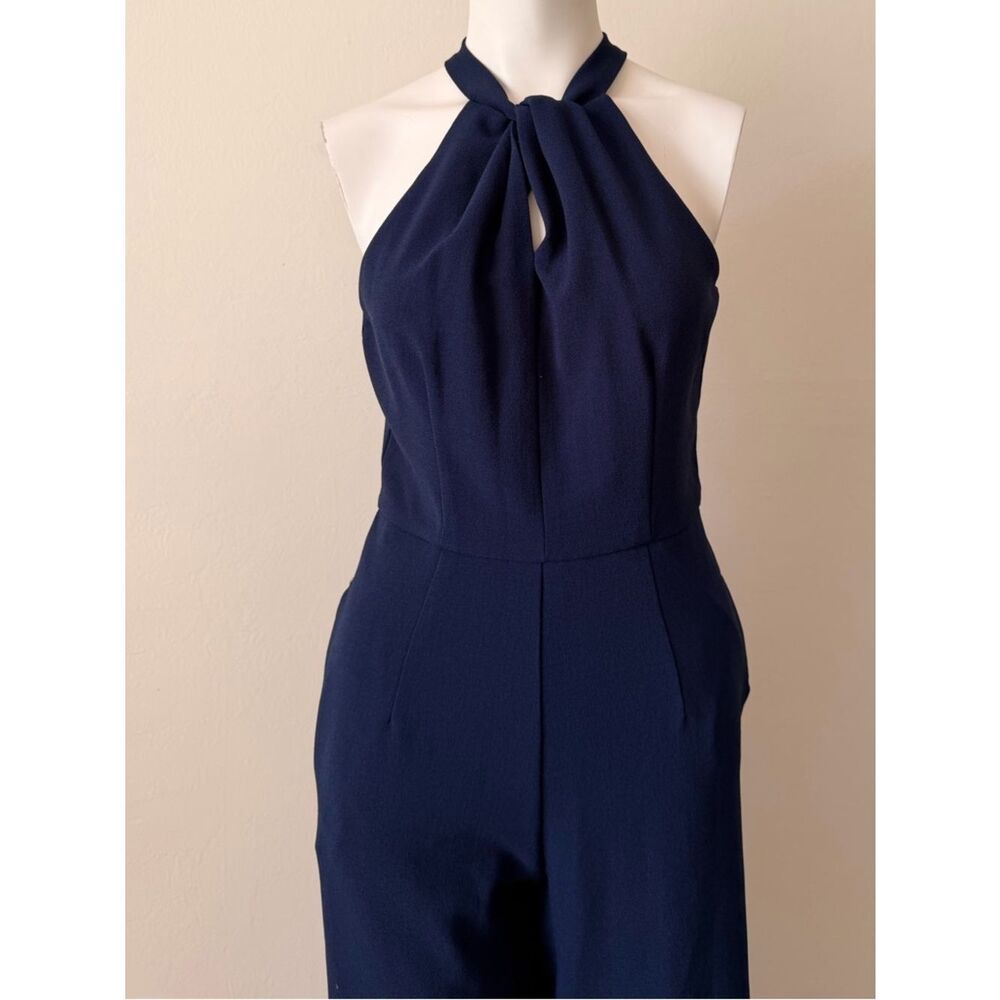julia jordan Navy Halter Jumpsuit